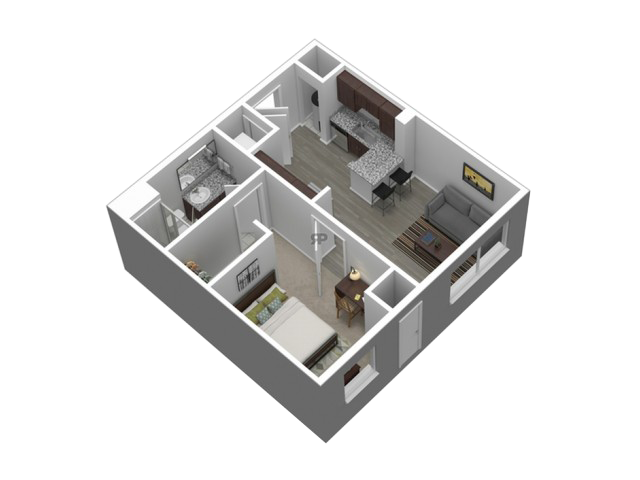 1 Bedroom Standard // View Floor Plan